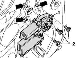 Электродвигатель стеклоподъемника передней двери