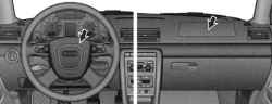 Подушки безопасности водителя в рулевом колесе и переднего пассажира в панели приборов