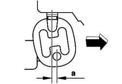 Схема установки крепежного элемента выпускной трубы