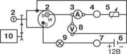 Электрическая схема проверки генератора на стенде