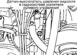 Датчик-выключатель давления жидкости в гидросистеме усилителя рулевого управления