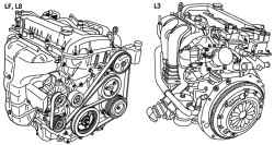 Общий вид двигателей автомобиля Mazda 6