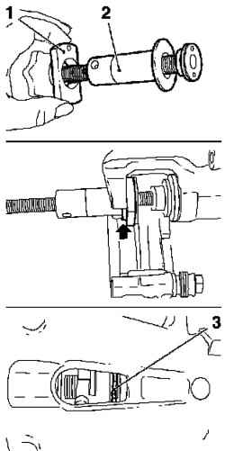 Очистка тормозных колодок в верхней и нижней части направляющей колодок