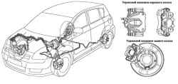 Компоненты тормозной системы автомобиля Corolla Verso