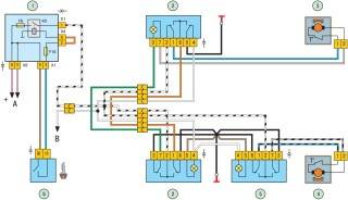 Схема включения электростеклоподъемников дверей