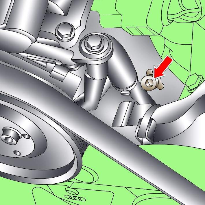 Как слить антифриз ауди. Болт антифриза Audi 100 c4. Насос охлаждающей жидкости 3 Ауди а4.
