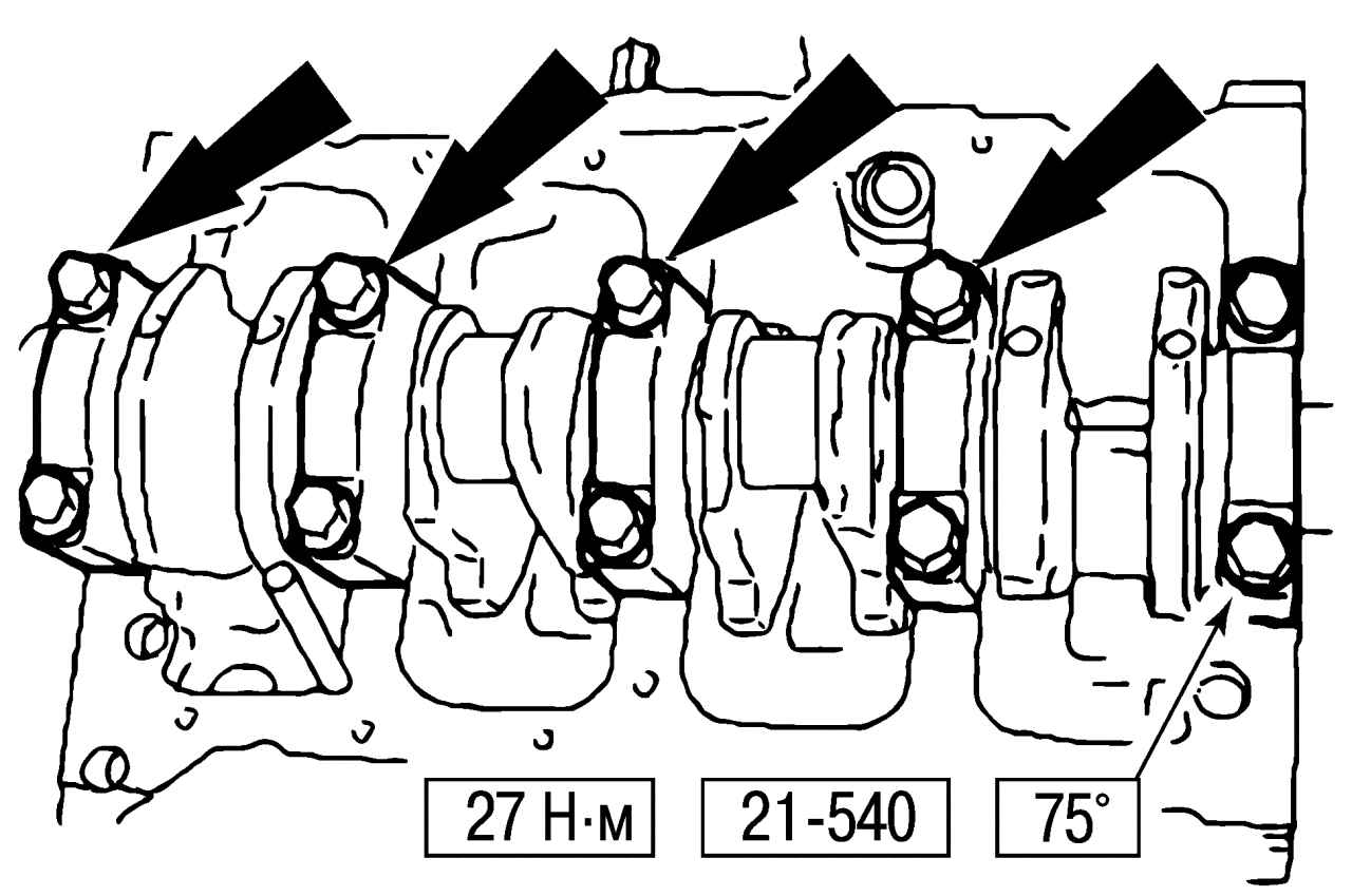 Затяжка болта коленвала форд
