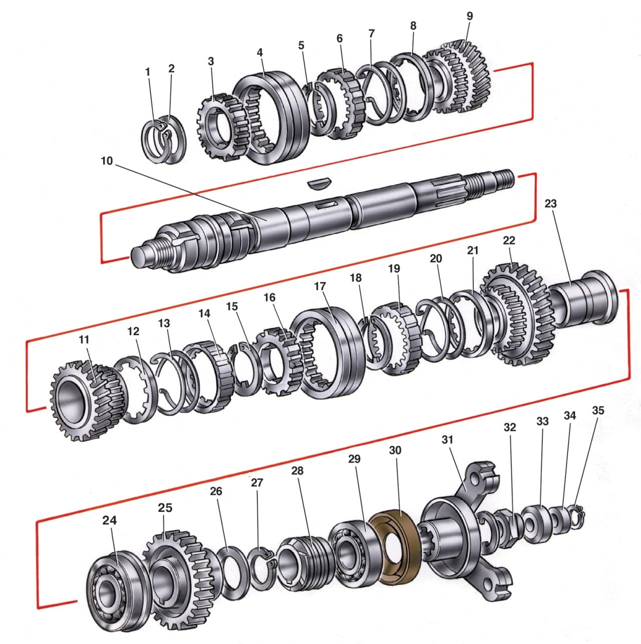 Сборка первичного вала. Сборка вторичного вала ВАЗ 2107. Сборка вторичного вала ВАЗ 2106. ВАЗ 2107 коробка передач пятиступенчатая схема. Схема сборки коробки передач ВАЗ 2107 5 ступка.