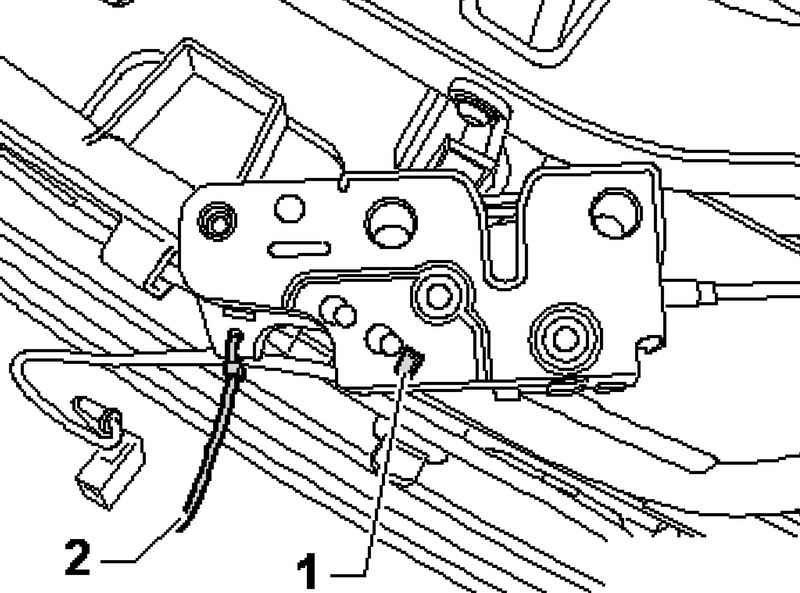 Замок капота пассат